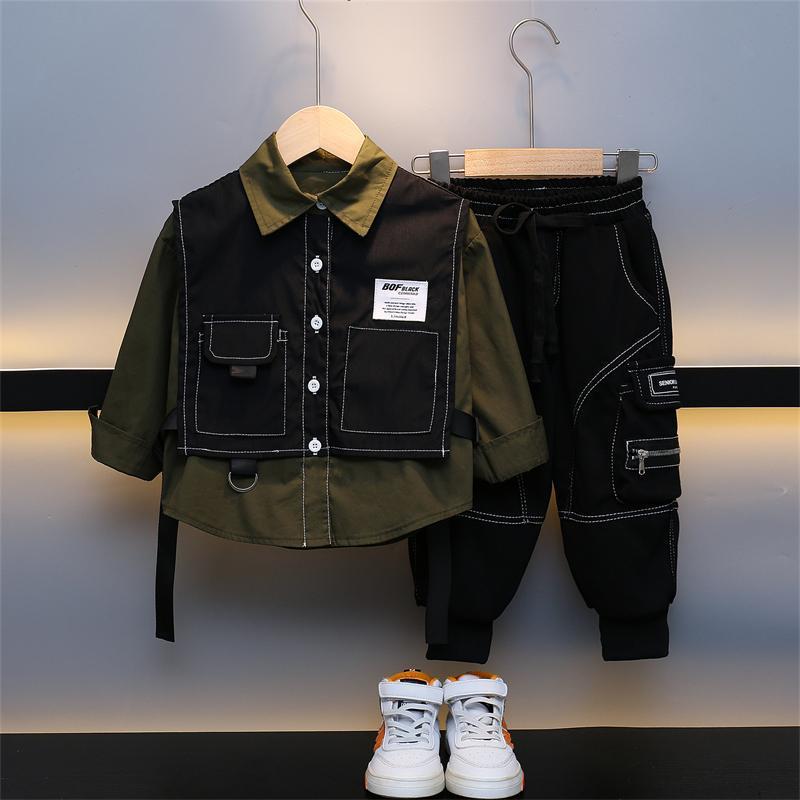 Bé Trai Mùa Thu Phù Hợp Với Bé Denim Vest Hai Mảnh Phiên Bản Hàn Quốc Trẻ Em Phong Cách Hàn Quốc Thời Trang Trẻ Em Quần Áo Trẻ Em Đẹp Trai Hợp Thời Trang