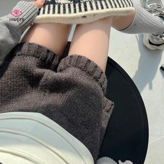 HWETR Thời Trang Co Giãn Dệt Kim Thu Đông Quần Short Nữ Mới