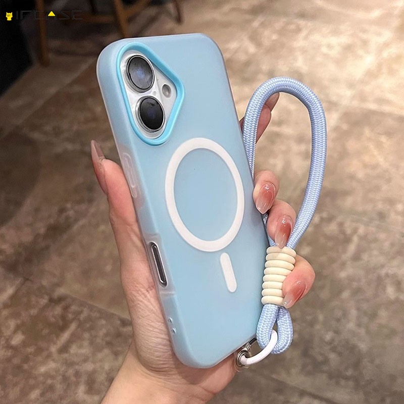 Dành Cho Redmi Note 12 Pro Plus 11 Pro Plus SE 10 Pro Max 10S 9 Pro Max 9S 9T 4G 5G Ốp Điện Thoại 2 Trong 1 Từ Tính Có Dây Đeo Nhiều Màu Kẹo Màu Mờ Vỏ Ốp Lưng
