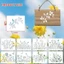 Treeling Chuyên Nghiệp Có Thể Tái Sử Dụng Nghệ Thuật Stencil Mẫu Độ Chính Xác Cắt Hình Mẫu Bộ Dụng Cụ Thủ Công Cho Thiết Kế Sáng Tạo