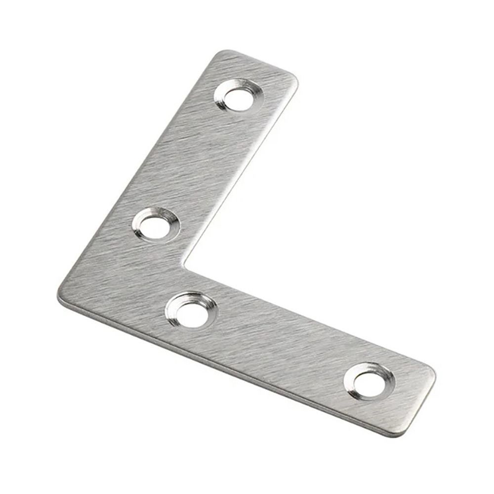 SHUPUN 10 Cái Giá Đỡ Góc, 40 / 50 / 60 / 80mm 90° Tấm kết nối góc phải, Phụ kiện phần cứng bằng thép không gỉ loại chữ L loại T