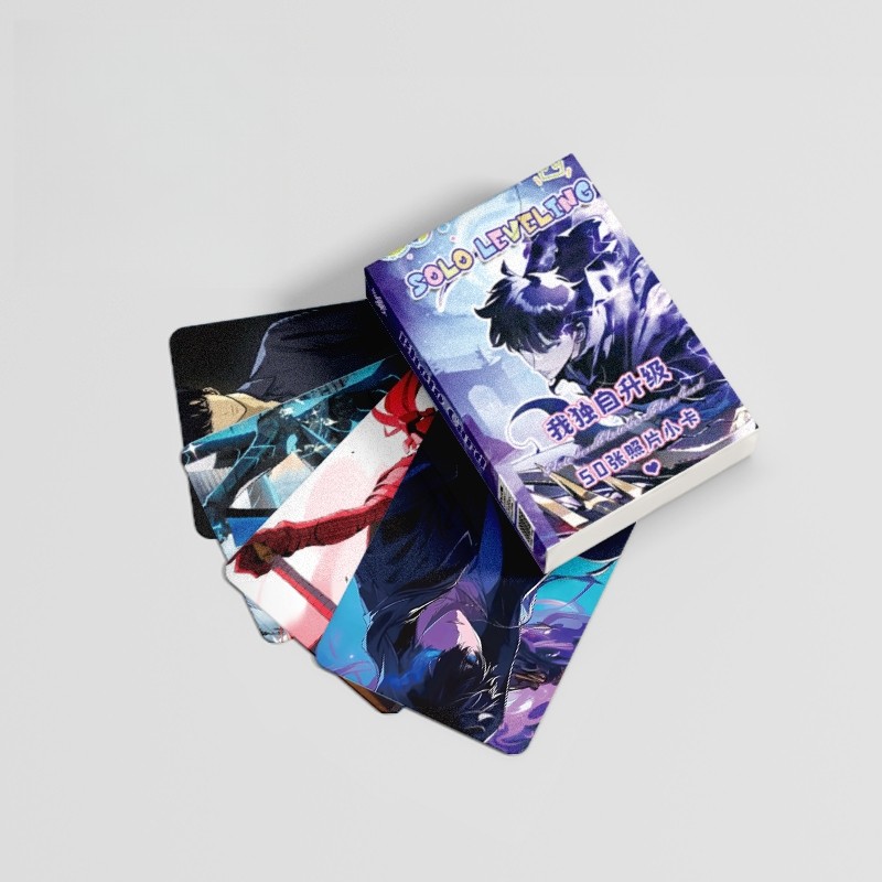 Bộ 50-55 Manga Manhwa Solo Leveling Laser Holographic Lomo Cards Run Wild Fake Slackers Photocards Tôi đã trở thành một vị thần trong trò chơi kinh dị bạn cùng kiểm tra Thẻ ba chiều YM