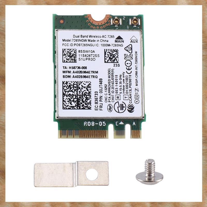 [S Z] 1 CÁI Thẻ AC7265 7265NGW FRU00JT469 802.11AC NGFF BT4.0 Phụ tùng thay thế cho dòng E550 E455 E555