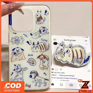 Thích hợp cho OPPO Reno 15F Reno14F Reno14pro Reno13F Reno13 Reno11 Reno11 F Reno10Pro Reno8T Reno8Z Reno7Z Reno6Z Reno8 Reno5 Reno4 Graffiti hoạt hình mèo và chó con IMD chống sốc T