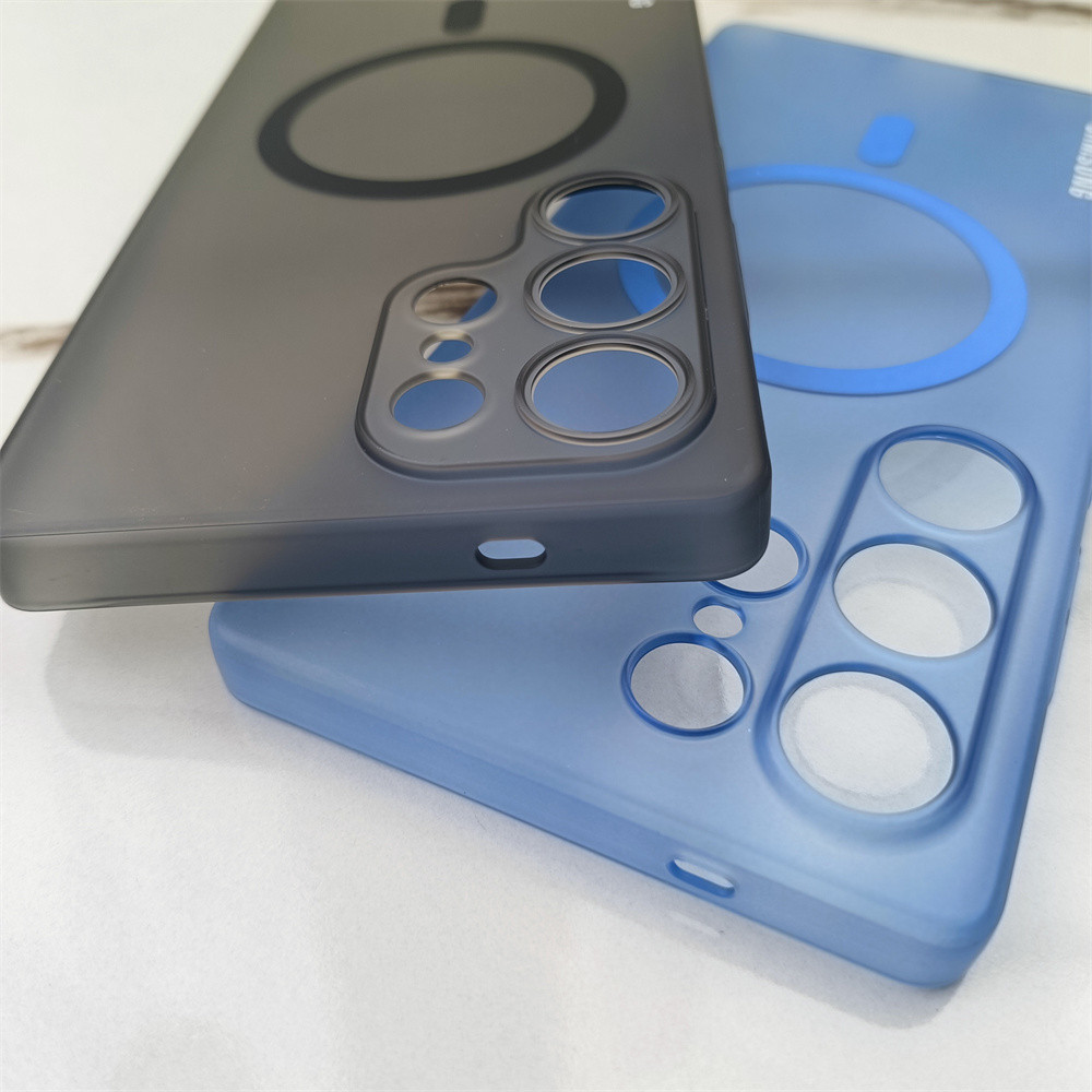 Ốp điện thoại Samsung S25 Ultra S24 S23 S22 Plus Slim Ice Mist Ốp điện thoại từ tính trong suốt cho Galaxy S25 S24 Ốp điện thoại chống sốc Funda