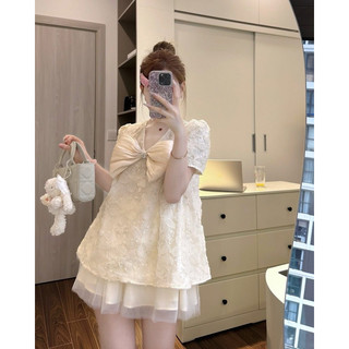 [Sẵn] Set Bộ Ren Cộc Tay Phối Chân Váy Dáng Ngắn Xoè, Bộ Đồ Áo Ren Mix Chân Váy Xoè Lưới Tiểu Thư Asasino