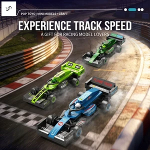 Khối xây dựng ô tô kéo lùi F1 Racing - Đồ chơi mô hình lắp ráp cho bé trai