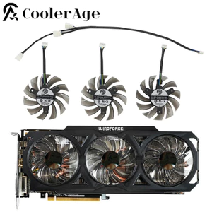 Quạt Thẻ iVideo Cho Gigabyte GTX 980 760 670 580 770 760 960 560Ti R9 290X 75MM PLD08010S12HH Quạt Làm Mát Card Đồ Họa *