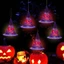 DONOVANQQ Mũ Phù Thủy LED Phát Sáng, Đèn Bàn Ma Quái Halloween, Trang Trí Bàn/Treo, Đèn Lễ Hội Thủ Công