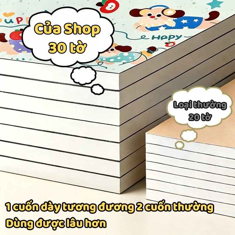Vở vẽ A4 30 trang giấy dày họa tiết hoạt hình sắc nét hỗ trợ tốt cho học sinh cấp 1 vẽ mỹ thuật hot