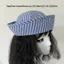 Mũ Thủy Thủ Sọc THEGIRL8B, Mũ Hải Quân Dễ Thương Y2K, Mũ Họa Sĩ Sọc Xanh Hàn Quốc Hiệu Suất Sân Khấu