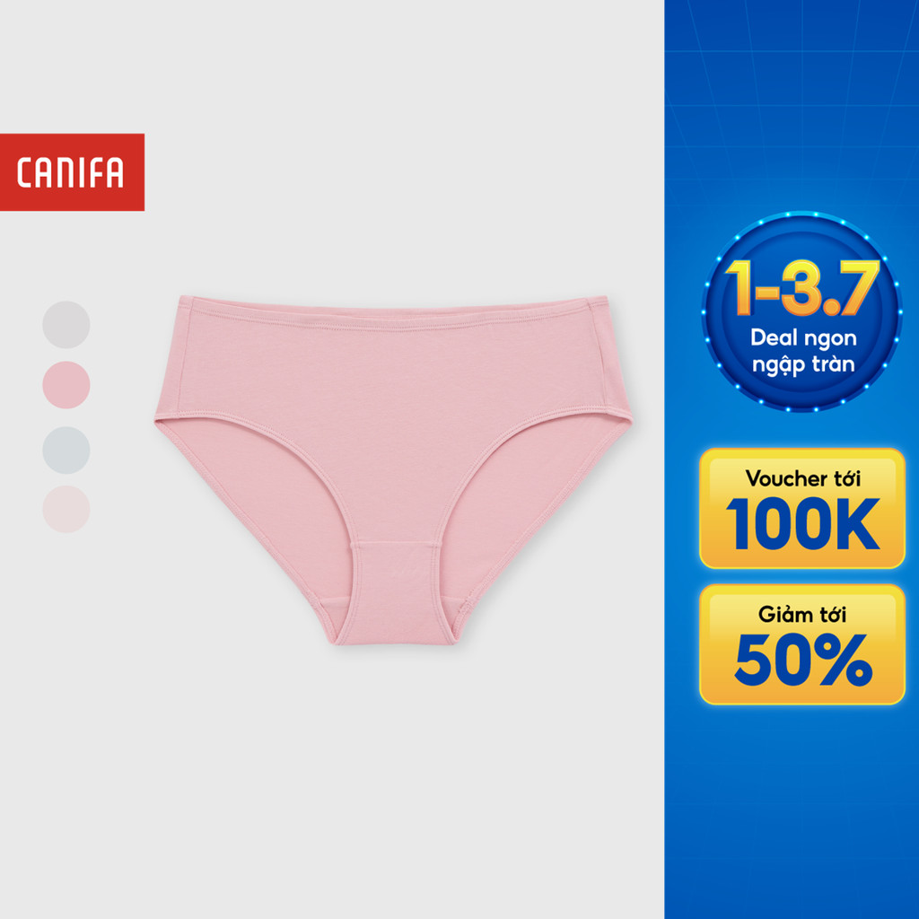 Quần lót tam giác nữ CANIFA dáng bikini chất cotton thấm hút co giãn thoáng mát 6UP26A005