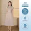 Đầm Thu Đông Cổ Tròn Thắt Nơ Cổ Rời, Chân A 1F06.2601, Đầm Midi Dáng Dài Tay Giật Bom Phong Cách Thanh Lịch Design By JM