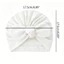 Mũ Ấm Trẻ Sơ Sinh - Mũ Thắt Nơ Khăn Xếp, Chất Cotton, Trắng/Kem