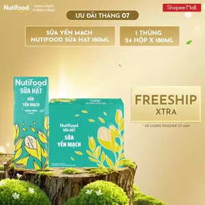 Thùng 24 Hộp Sữa Yến Mạch Nutifood Sữa Hạt 180ml