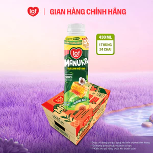 Trà xanh mật ong LOF Manuka hương đào thùng 24 chai x 430ml