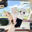 CUTE PHIM HOẠT HÌNH GHẾ XE BÌA VAI Mềm Mại Thoải Mái Miếng Lót Vai Đa Năng Xe Trang Trí Nội Thất