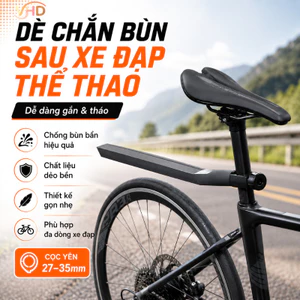 Dè Chắn Bùn Sau Xe Đạp Thể Thao - Dễ Dàng Gắn & Tháo, Hiệu Quả Chống Bùn Bẩn, Chất Liệu Dẻo Bền, Phù Hợp Đa Dòng Xe Đạp