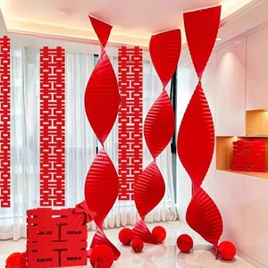 Phòng Cưới Lễ Hội Sóng Origami Nền Trang Trí Tường Phòng Khách Phòng Ngủ Trung Quốc Cưới Thác Đèn Lồng Dây Treo FW8W