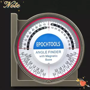NOTE1 Mức độ nghiêng, Công cụ tìm góc độ Bộ định vị góc bong bóng ngang, DIY với Đế từ tính Máy đo mức độ dốc chế biến gỗ