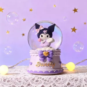 Tình Yêu Sanrio Pha Lê Bóng Kuromi Hello Kitty Phòng Ngủ Chiếu Sáng Không Khí Đồ Trang Trí Trẻ Em Quà Tặng 26.3.22