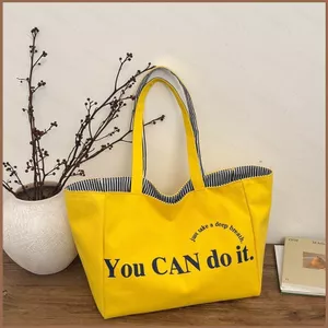 SQ11 2026 Túi Tote Đảo Ngược Phong Cách Hàn Quốc Phong Cách Đa Năng Túi Đeo Vai Đi Lại Dung Tích Lớn