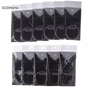 GCDHome 11 chiếc 32 "80cm Kim đan tròn không gỉ Bộ dệt kim Size 6-16 HOT