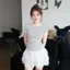 Áo Thun Nữ Dáng Ôm Kẻ Sọc Phối Viền Tay Cổ Kiểu Basic A5188505 - - Hieuvy Botique