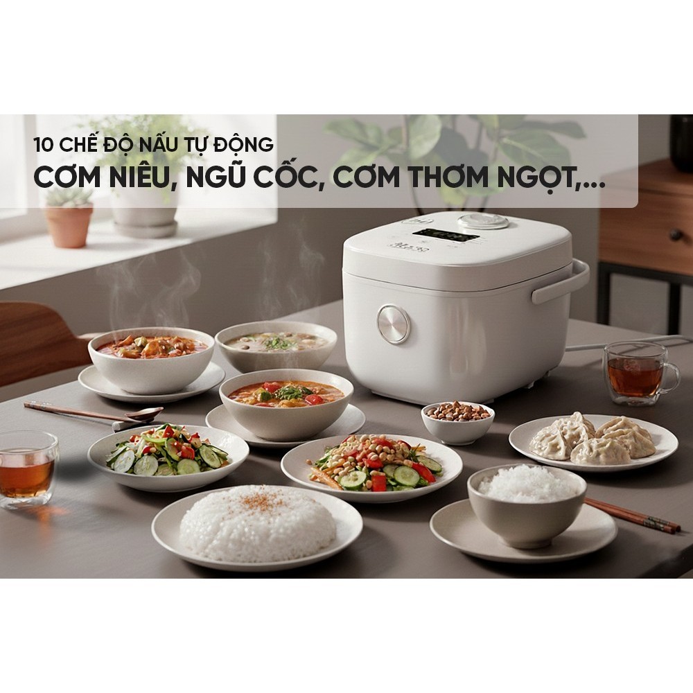 Nồi Cơm Điện Cao Tần 1,5L Sunhouse Mama SHD8857 - Bảo Hành 24 Tháng, Lòng Nồi Dạng Niêu Inox 304 | BigBuy360 - bigbuy360.vn
