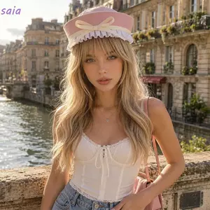 Mũ thủy thủ SAIA, Mái hiên lật Mũ Cosplay mùa hè, Mũ vòm sọc chống tia cực tím thời trang dành cho nữ