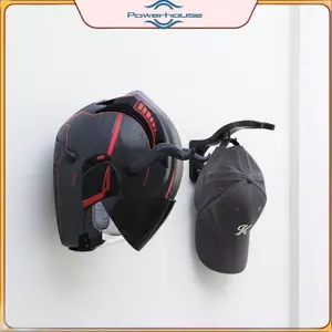 Mũ bảo hiểm treo tường POWER ABS Ra có móc chìa khóa tích hợp Bộ sắp xếp chắc chắn để lưu trữ tại nhà để xe máy.