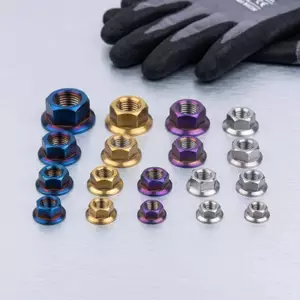 Hodou Titan Lục Giác Mặt bích Lục Giác Nuts M5 M6 M8 M9 M10 M12 Chống gỉ Bảo Vệ Cho Xe Máy Khung Xe Đạp Bu Lông VN