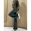 Quần Jean Cao Cấp loe Mỹ Retro Rửa Quần Denim Nữ Đau Khổ