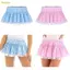 Pealike Nữ Thẩm Mỹ Eo Thấp Xếp Ly Chữ A Váy Ngắn Vintage Checkered In Ren Viền Xù Skater Váy fo
