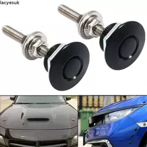 Dây buộc tháo nhanh LACYESUK, Chân mui xe cỡ nhỏ 25mm bằng hợp kim nhôm, Bộ kẹp dây đai an ninh Kẹp khóa nút nhấn chống trộm Xe đua