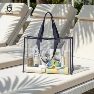 Túi đựng mỹ phẩm Tote đi biển - Túi đi biển nhẹ có túi đựng điện thoại Túi tote có thể gập lại chống nước cho bãi biển, bể bơi, kỳ nghỉ mới