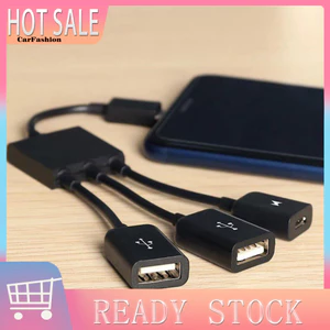< CarFashion > Bộ chuyển đổi trung tâm USB Dữ liệu truyền độ bền cao Điện thoại ABS Bộ chuyển đổi dây cáp chủ OTG Đầu nối đồ dùng văn phòng