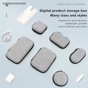 Túi lưu trữ EVA di động cho tai nghe / điện thoại / cáp sạc Airpod, vỏ dây kéo FSI