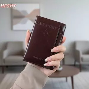 Ví du lịch da thiết yếu HFSHY có áo RFID cho chuyến thám hiểm toàn cầu VN