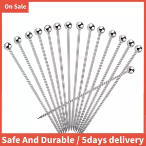 15 Chiếc Cocktail Picks, 4 Inch Có Thể Tái Sử Dụng Thép Không Gỉ Chọn Cocktail Tăm Cho Ô Liu Món Khai Vị Sandwich