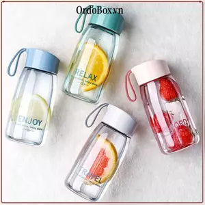 Cốc uống nước ORDOBOX 380ml Cốc nhựa ngoài trời thời trang chống rò rỉ