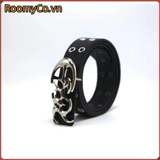 Dây thắt lưng ROOMYCO, Thắt lưng Punk có khóa rỗng, Da PU thời trang có thể điều chỉnh Dây đeo thắt lưng Phụ kiện trang trí