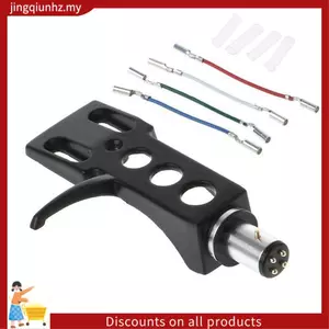 1 Miếng Phono Bàn Xoay Vỏ Đầu Gắn Phono Hộp Đựng Máy Ghi Âm Đầu Stylus Dây Dẫn Màu Đen Cho Máy Nghe Nhạc Đĩa LP