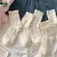 1 Cặp Gothic Sos Bow Ống Giữa Phong Cách Preppy Công Chúa Sos JK Dạo Phố EMKK