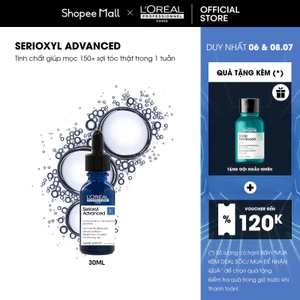 Tinh chất tăng mật độ làm dày tóc chuyên nghiệp L'Oréal Professionnel Serioxyl Advanced 30ml - Dành cho tóc thưa, mảnh