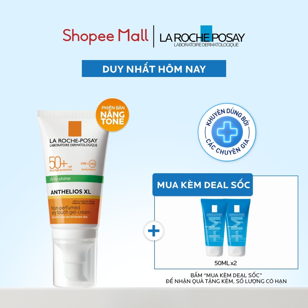 [PHIÊN BẢN NÂNG TONE] Kem chống nắng nâng tone cho da dầu La Roche-Posay Anthelios XL SPF50+ PA++++ 50ml