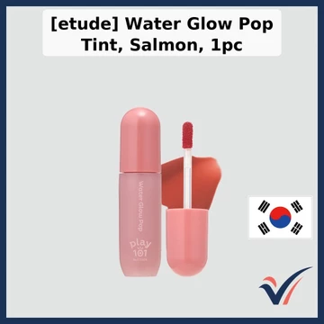 [etude] Water Glow Pop Tint, Cá hồi, 1 cái/ Son Tint Hàn Quốc/ Công thức phát sáng nước/ Authentic by vibepick