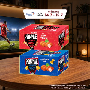 Combo 2 Hộp Hotdog Pönnie Xúc Xích Giòn Ăn Liền (1 Hộp x 20 Cây x 20G)