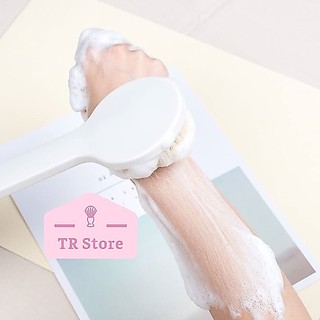 Bàn Chải Tắm Cán Dài Tẩy Tế Bào Chết Cơ Thể - Giúp Da Sạch Thơm, Giảm Mụn Lưng