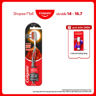 Bàn chải Colgate SlimSoft Advanced ngăn chảy máu nướu khoáng núi lửa siêu mềm mảnh